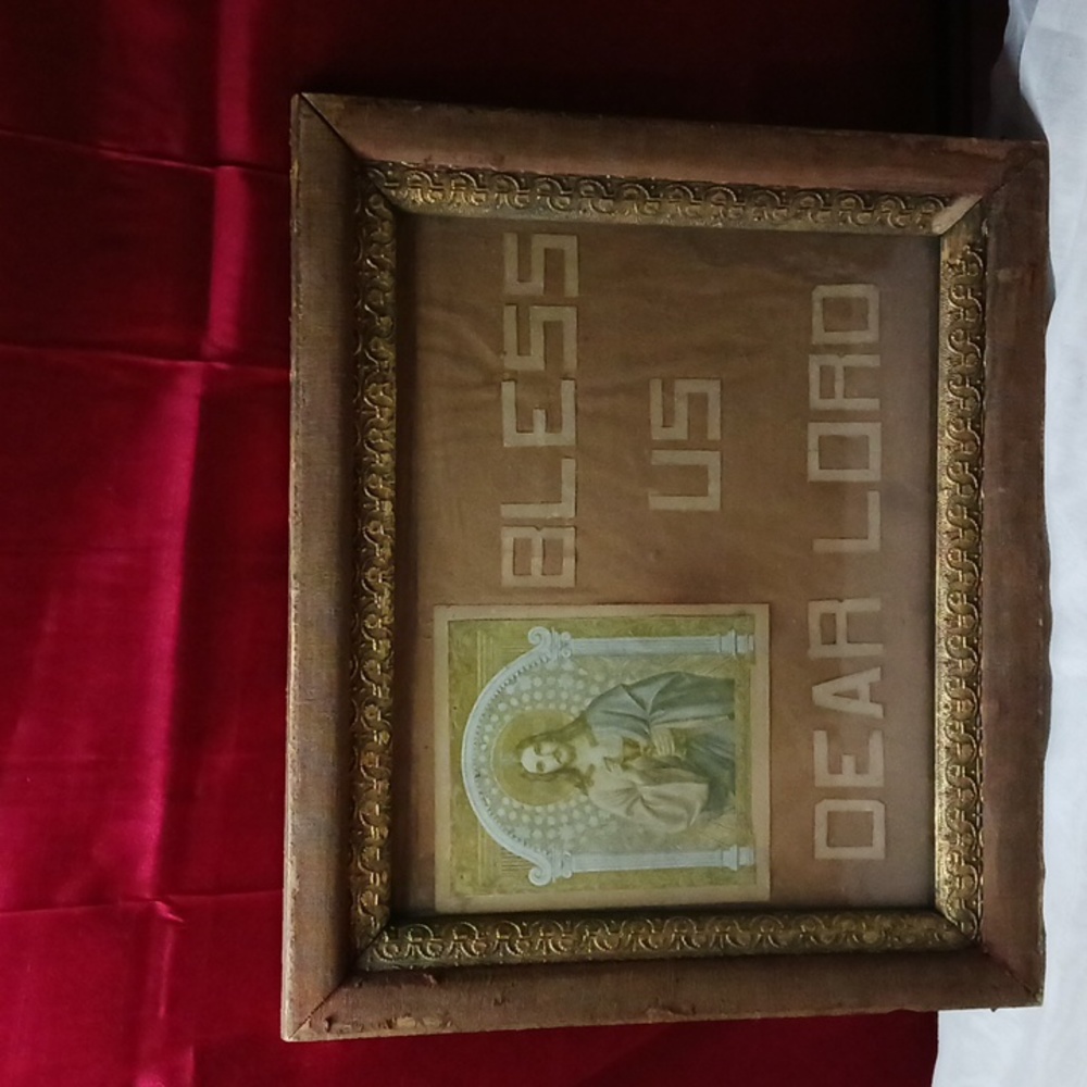Antique Jesus picture well made frame